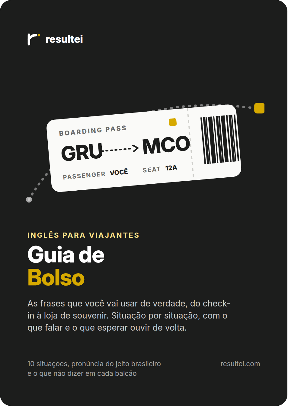 Capa do e-book Inglês para Viajantes: Guia de Bolso